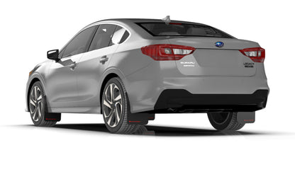 Rally Armor 20+ Subaru Legacy UR Black Mud Flap w/ White Logo.