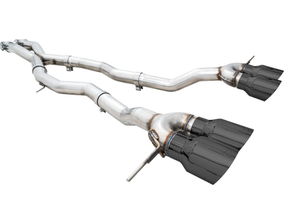AWE Track Catback Exhaust - Diamond Black Tips | 3020-42482
