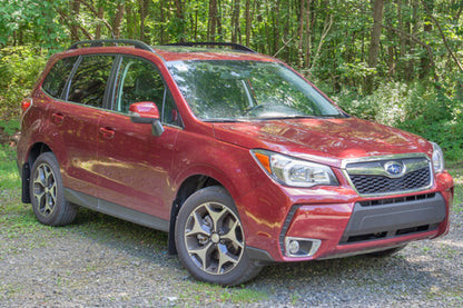 Rally Armor 14+ Subaru Forester Black Mud Flap w/ Grey Logo.
