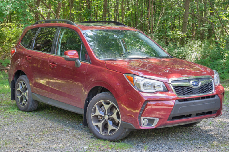Rally Armor 14+ Subaru Forester Black Mud Flap w/ Red Logo.