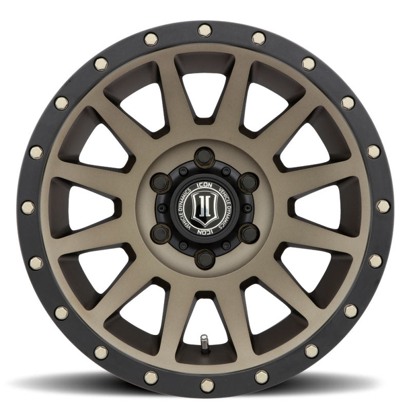 ICON Compression 17x8.5 6x5.5 0mm Offset 4.75in BS 106.1mm Bore Bronze Wheel.