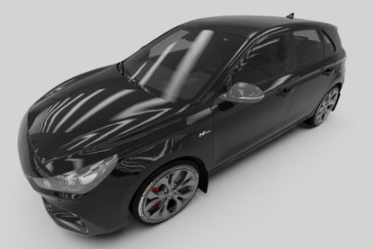 Rally Armor 2019+ Hyundai Elantra N Line UR Black Mud Flap w/ Red Logo.