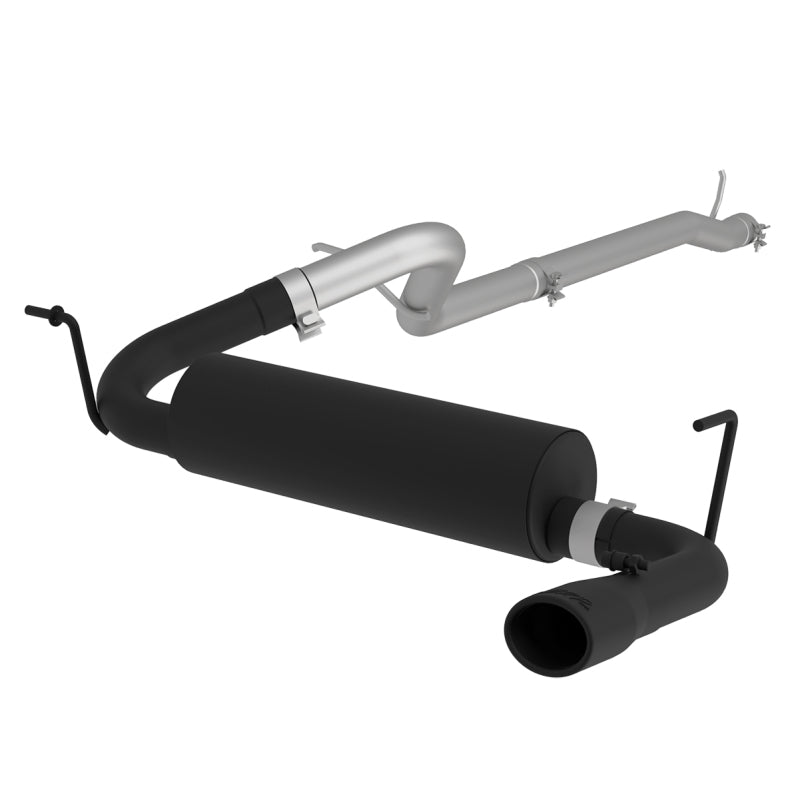 MBRP 12 Jeep Wrangler/ Rubicon 3.6L Cat Back Single Rear Exit Black Exhaust.