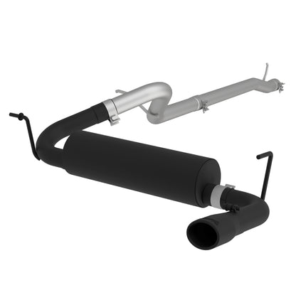 MBRP 12 Jeep Wrangler/ Rubicon 3.6L Cat Back Single Rear Exit Black Exhaust.