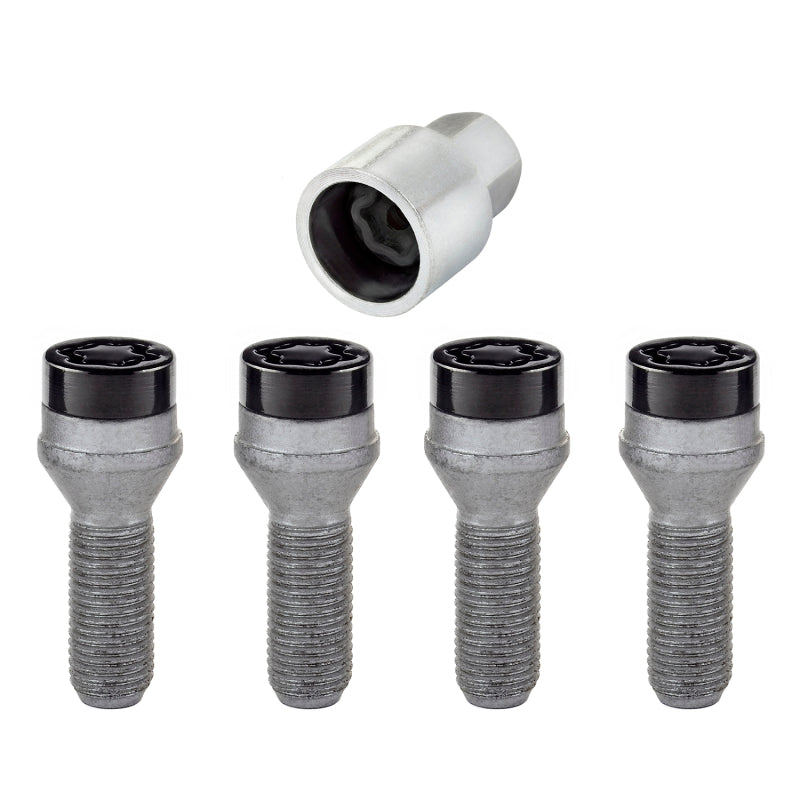 McGard Wheel Lock Bolt Set - 4pk. (Cone Seat) M14X1.5 / 17mm Hex / 31.0mm Shank Length - Black.