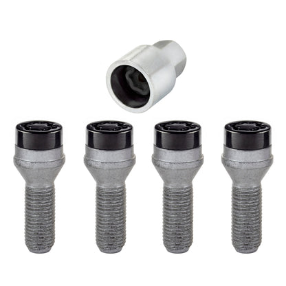 McGard Wheel Lock Bolt Set - 4pk. (Cone Seat) M14X1.5 / 17mm Hex / 31.0mm Shank Length - Black.