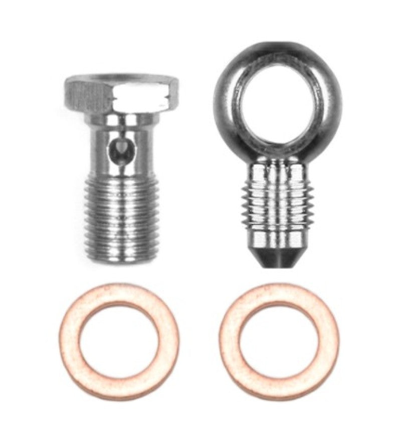 Wilwood Banjo Fitting Kit -3 male to 10mm-1.00 Banjo Bolt & Crush Washers (1 qty).