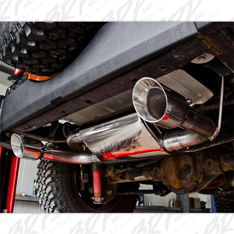 MBRP 07-14 Jeep Wrangler/Rubicon 3.6L/3.8L V6 Axle-Back Dual Rear Exit T409 Performance Exhuast Sys.
