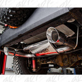 MBRP 07-14 Jeep Wrangler/Rubicon 3.6L/3.8L V6 Axle-Back Dual Rear Exit Aluminum Performance Exhuast.