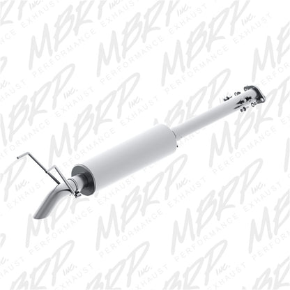 MBRP 01-05 Toyota Tacoma 2.4/2.7/3.4L 2.5in Cat Back Turn Down Style Alum Exhaust System.