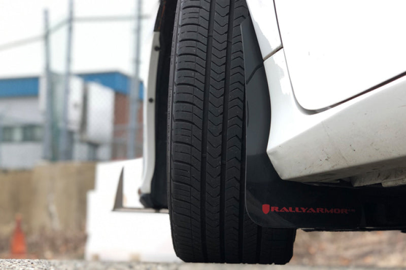 Rally Armor 16-19 Honda Civic Si UR Black Mud Flap w/ Red Logo.