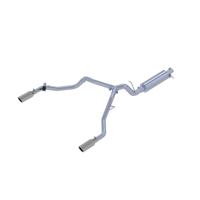 MBRP 19-20 Ford Ranger 2.3L T304 3in Dual Split Rear Outlet 4in OD Tips Cat Back Exhaust.