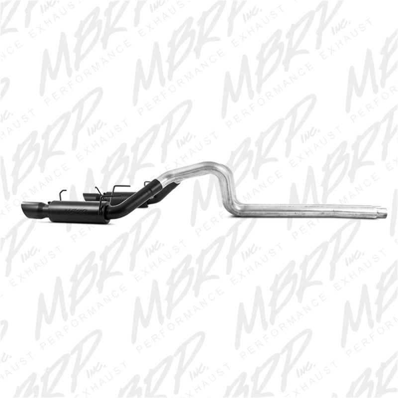 MBRP 11-14 Ford Mustang GT 5.0L 3in Cat Back Dual Split Rear Race Version 4in Tips - Black.