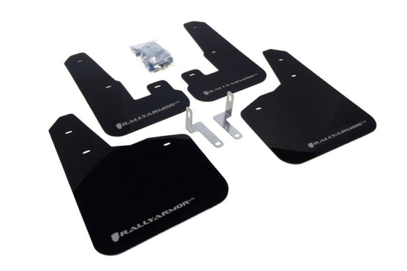 Rally Armor 2010+ Subaru Legacy UR Black Mud Flap w/ Silver Logo.
