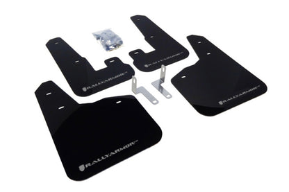 Rally Armor 2010+ Subaru Legacy UR Black Mud Flap w/ Silver Logo.
