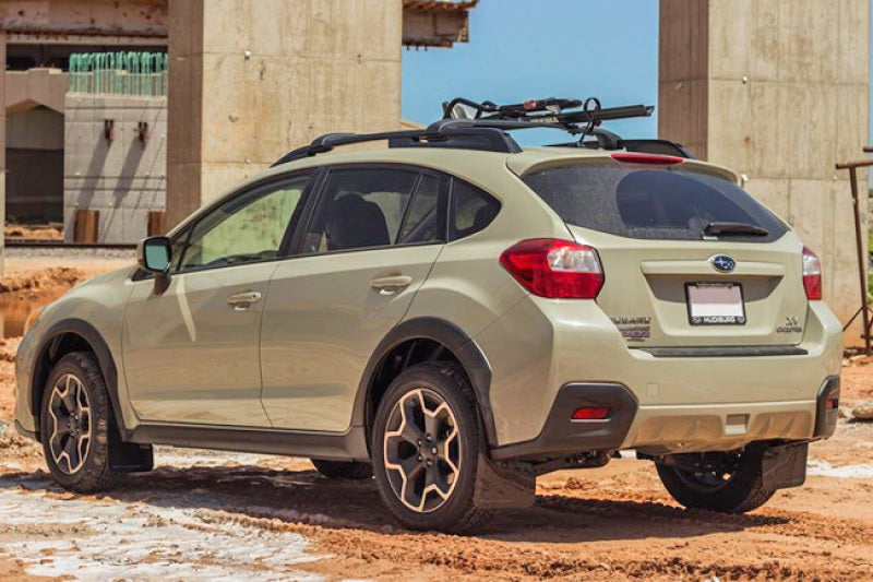 Rally Armor 13+ Subaru XV Crosstrek Black Mud Flap w/ Red Logo.