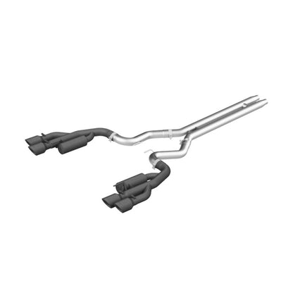 MBRP 18-19 Ford Mustang GT 5.0 3in Cat Back Quad Tip Race Version - Black.