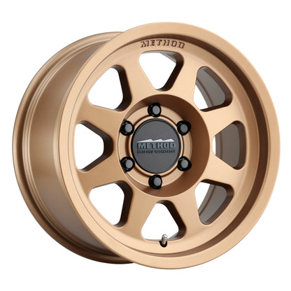 Method MR701 17x8.5 0mm Offset 6x5.5 106.25mm CB Method Bronze Wheel.