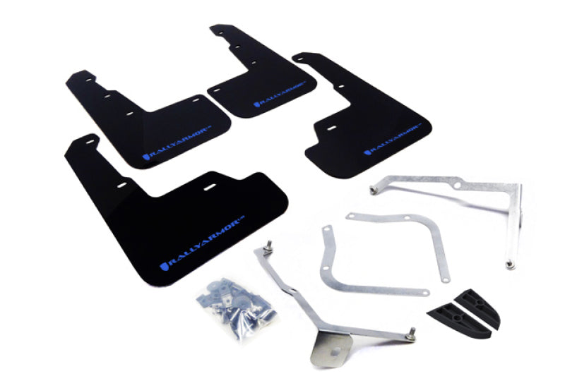 Rally Armor 15+ Subaru WRX & STi Sedan Only UR Black Mud Flap w/ Blue Logo.