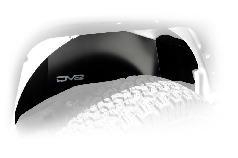 DV8 Offroad 07-18 Jeep Wrangler JK Rear Aluminum Inner Fender - Black.