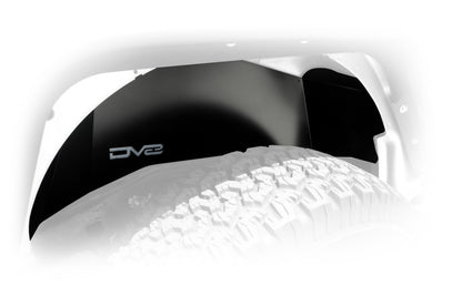 DV8 Offroad 07-18 Jeep Wrangler JK Rear Aluminum Inner Fender - Black.