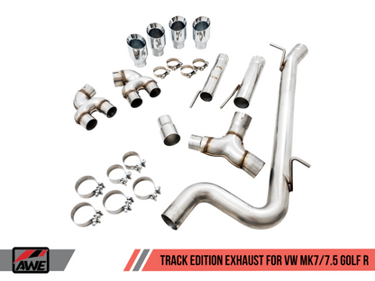 AWE Tuning Track Catback Exhaust - Chrome 102MM Tips | 3015-42140