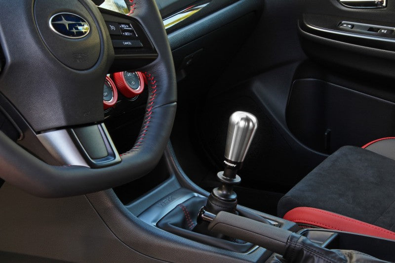 Perrin 15+ WRX w/ Rattle Fix Tapered 1.8in Brushed Stainless Steel Shift Knob.
