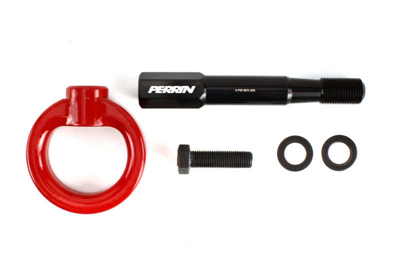 Perrin 15-17 Subaru WRX/STI Tow Hook Kit (Front) - Red.