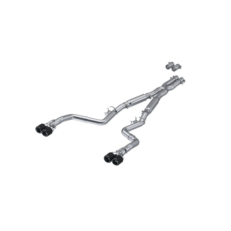 MBRP 17-Up Dodge Challenger 5.7L/6.2L/6.4L Carbon Fiber Quad Tip T304 Catback Exhaust.