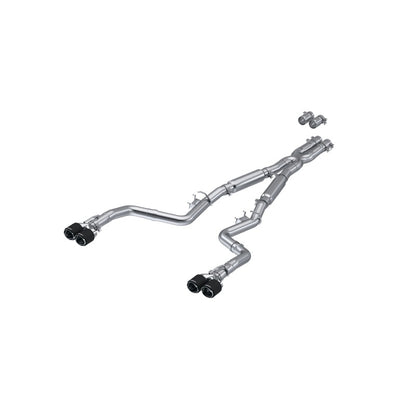 MBRP 17-Up Dodge Challenger 5.7L/6.2L/6.4L Carbon Fiber Quad Tip T304 Catback Exhaust.
