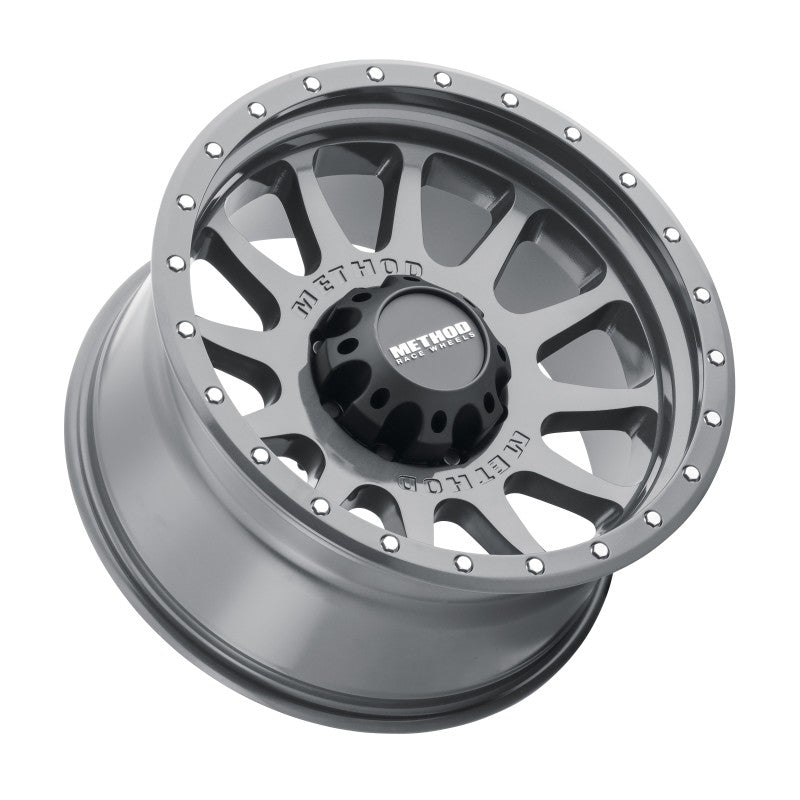 Method MR605 NV 20x10 -24mm Offset 8x170 124.9mm CB Gloss Titanium Wheel.