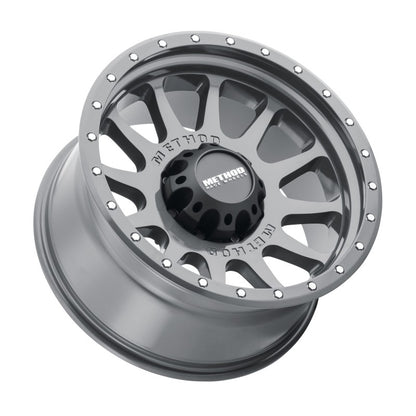 Method MR605 NV 20x10 -24mm Offset 8x170 124.9mm CB Gloss Titanium Wheel.