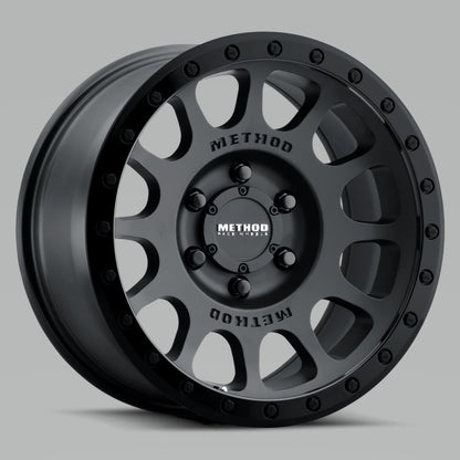 Method MR305 NV 17x8.5 0mm Offset 5x5 94mm CB Double Black Wheel.