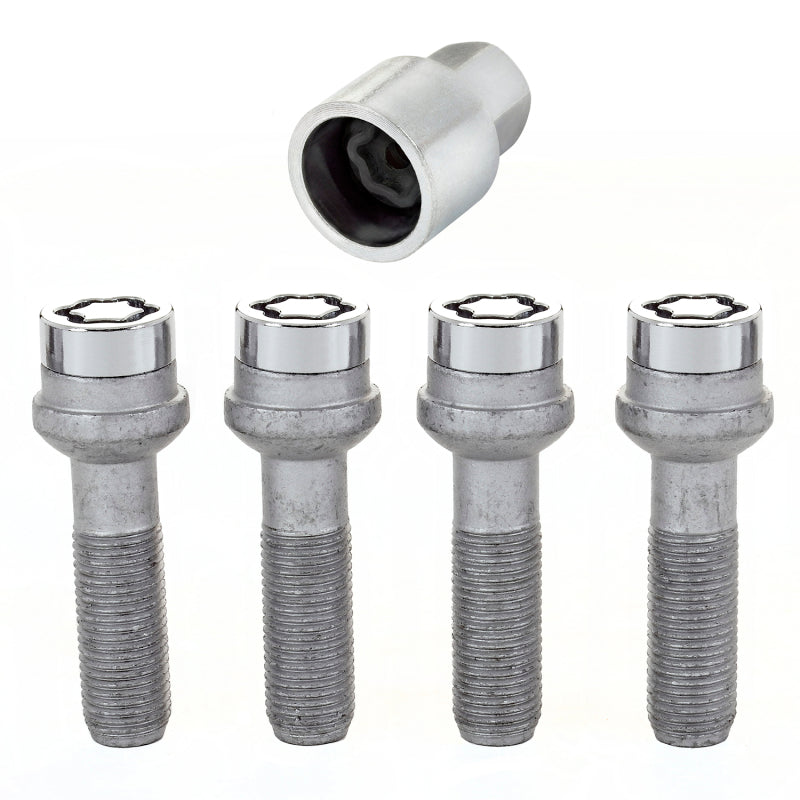 McGard Wheel Lock Bolt Set - 4pk. (Radius Seat) M14X1.5 / 17mm Hex / 45.0mm Shank Length - Chrome.