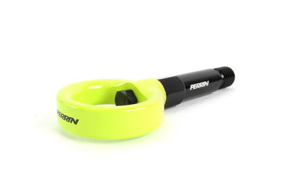 Perrin 2020 Toyota Supra Tow Hook Kit (Front) - Neon Yellow.