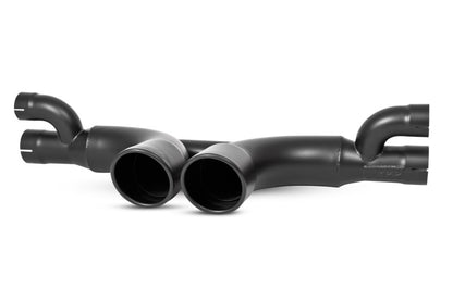MBRP 14-15 Porsche GT3/GT3RS 3in Center Muffler Bypass 4in Tips - Black Coated.