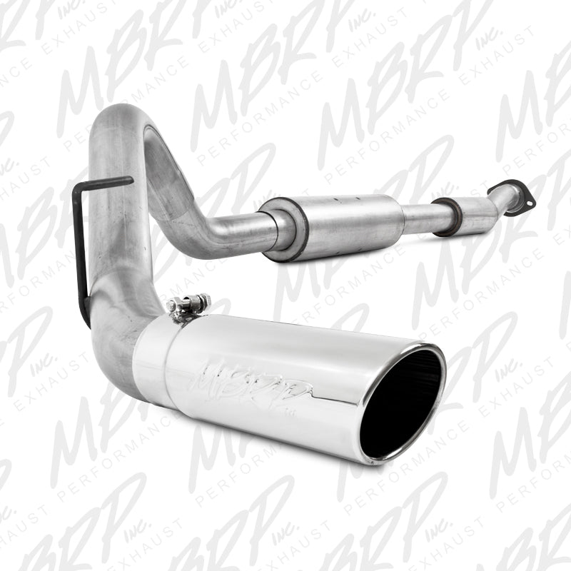 MBRP 11-12 Ford F150 SVT Raptor 6.2L EC-SB/CC-SB 3.5in Cat Back Single Exit Alum Exhaust System.