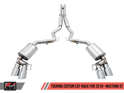 AWE Tuning Touring Catback Exhaust = Chrome Silver Tips | 3015-42102