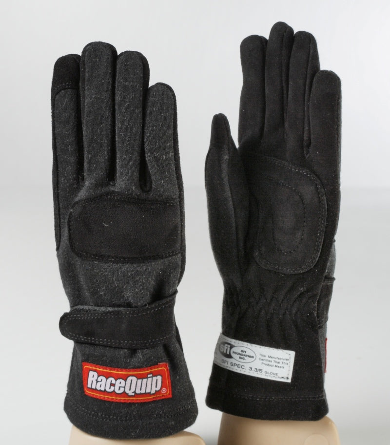 RaceQuip Black 2-Layer SFI-5 Glove - Large.