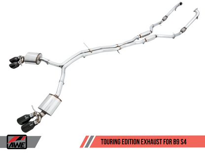 AWE Tuning Touring Catback Exhaust - Diamond Black 102MM Tips | 3010-43050
