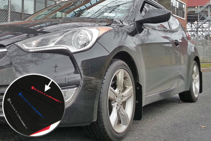 Rally Armor 12-13 Hyundai Veloster UR Black Mud Flap w/ Red Logo.