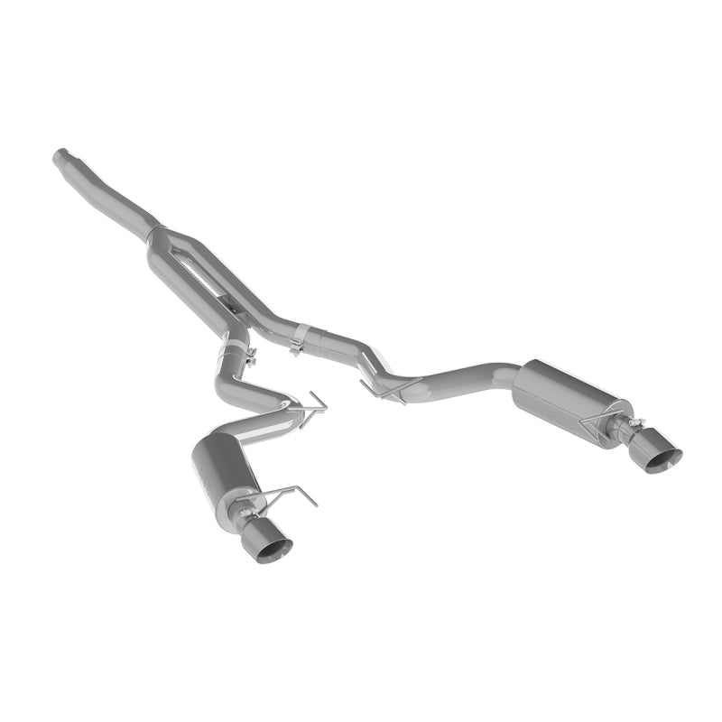 MBRP 15-18 Ford Mustang EcoBoost 2.3L T409 3in Cat Back Dual Split Rear Exit (Street Version).