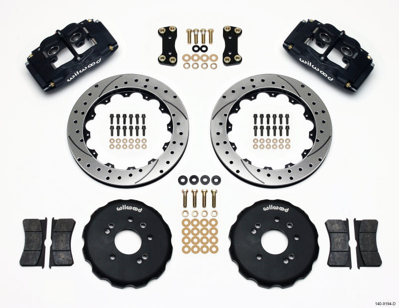 Wilwood FSLI4 Front Hat Kit 13.00in Drilled Nissan 240SX.