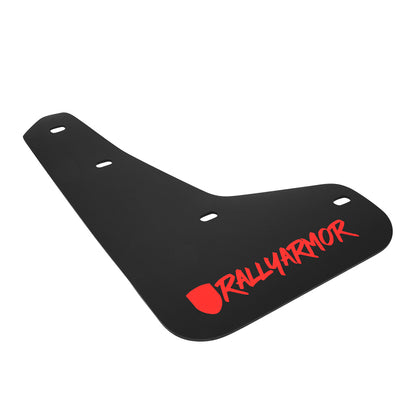 Rally Armor 13+ Ford Focus ST Black Mud Flap w/ Red Logo and Altered Font.