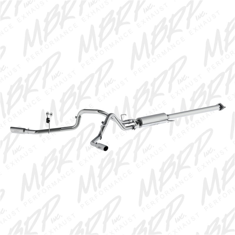 MBRP 2015 Ford F-150 2.7L / 3.5L EcoBoost 2.5in Cat Back Dual Side Split Alum Exhaust System.