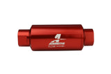 Aeromotive In-Line Filter - AN-10 size - 40 Micron SS Element - Red Anodize Finish.