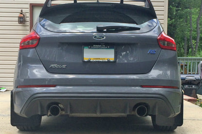 Rally Armor 13+ Ford Focus ST Black Mud Flap w/ Red Logo.