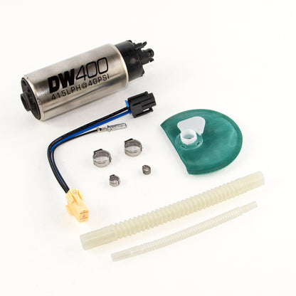 DeatschWerks 415LPH DW400 Fuel Pump w/9-1047 Install Kit 15-17 Ford Mustang V6/GT w/ 1/8in Venturi.