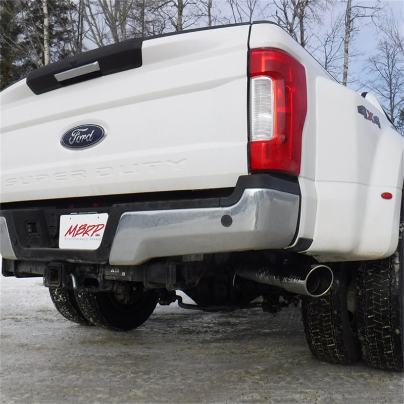 MBRP 17-19 Ford F250/350/450 6.7L 4in Aluminized Filter Back Single Tip Exhaust System.
