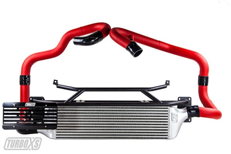Turbo XS FMIC 2015-2017 Subaru STi - Wrinkle Red Pipes.